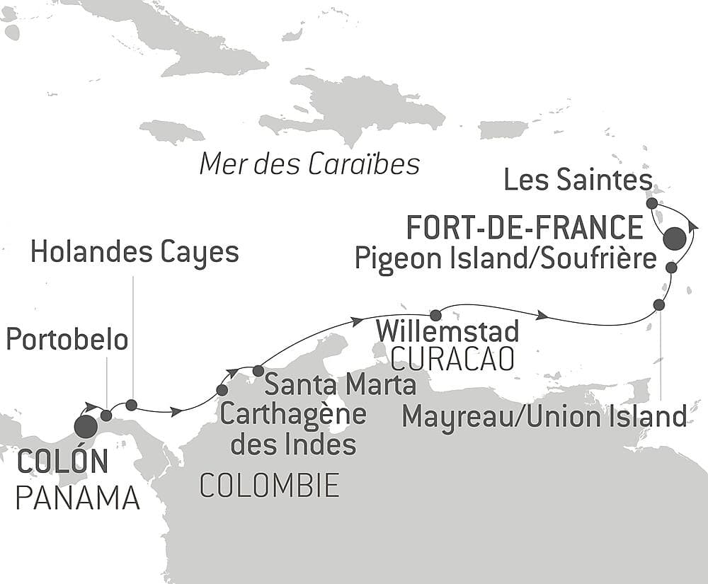 Panama, Colombie et les îles Caraïbes