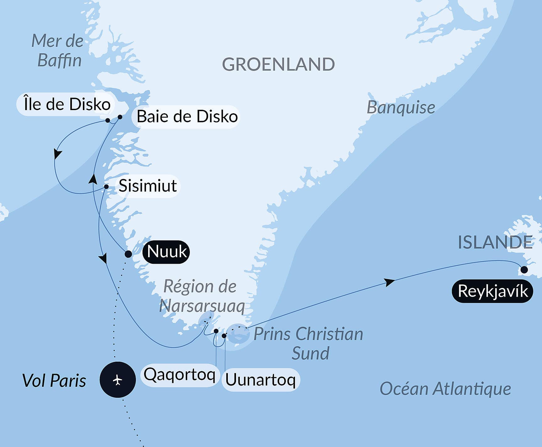 Premières rencontres et baie de Disko insoupçonnée